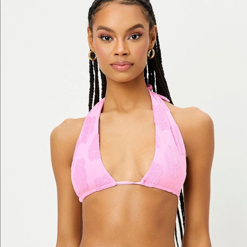 Frankies Bikinis Julianne floral terry bikini top